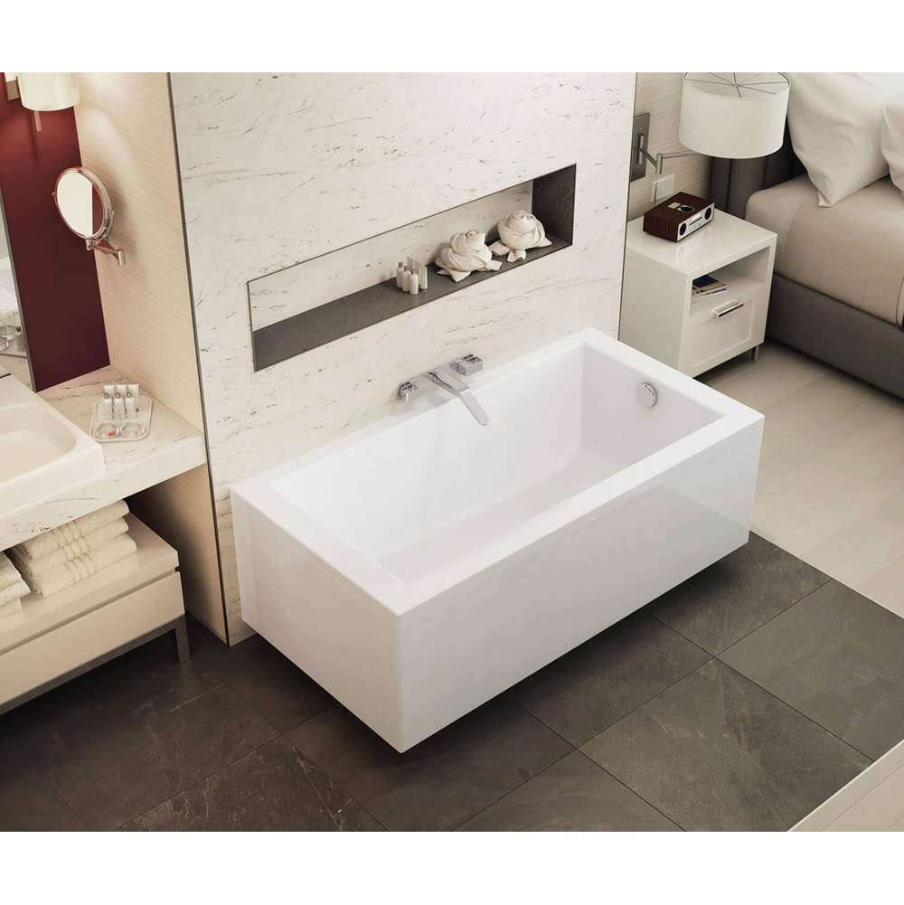 Maax ModulR 6032 (Without Armrests) Acrylic Wall Mounted Right-Hand Drain Bathtub in White