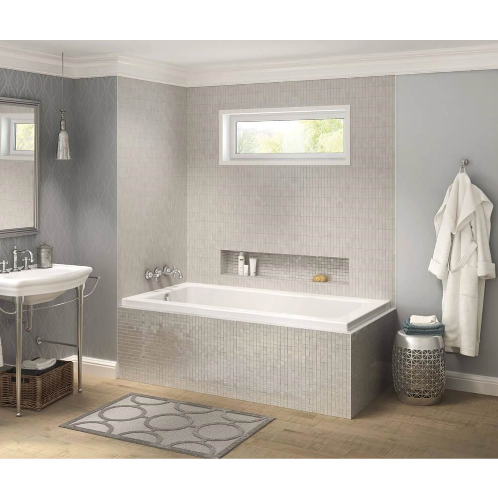 Maax Pose Acrylic Corner Left Left-Hand Drain Bathtub in White
