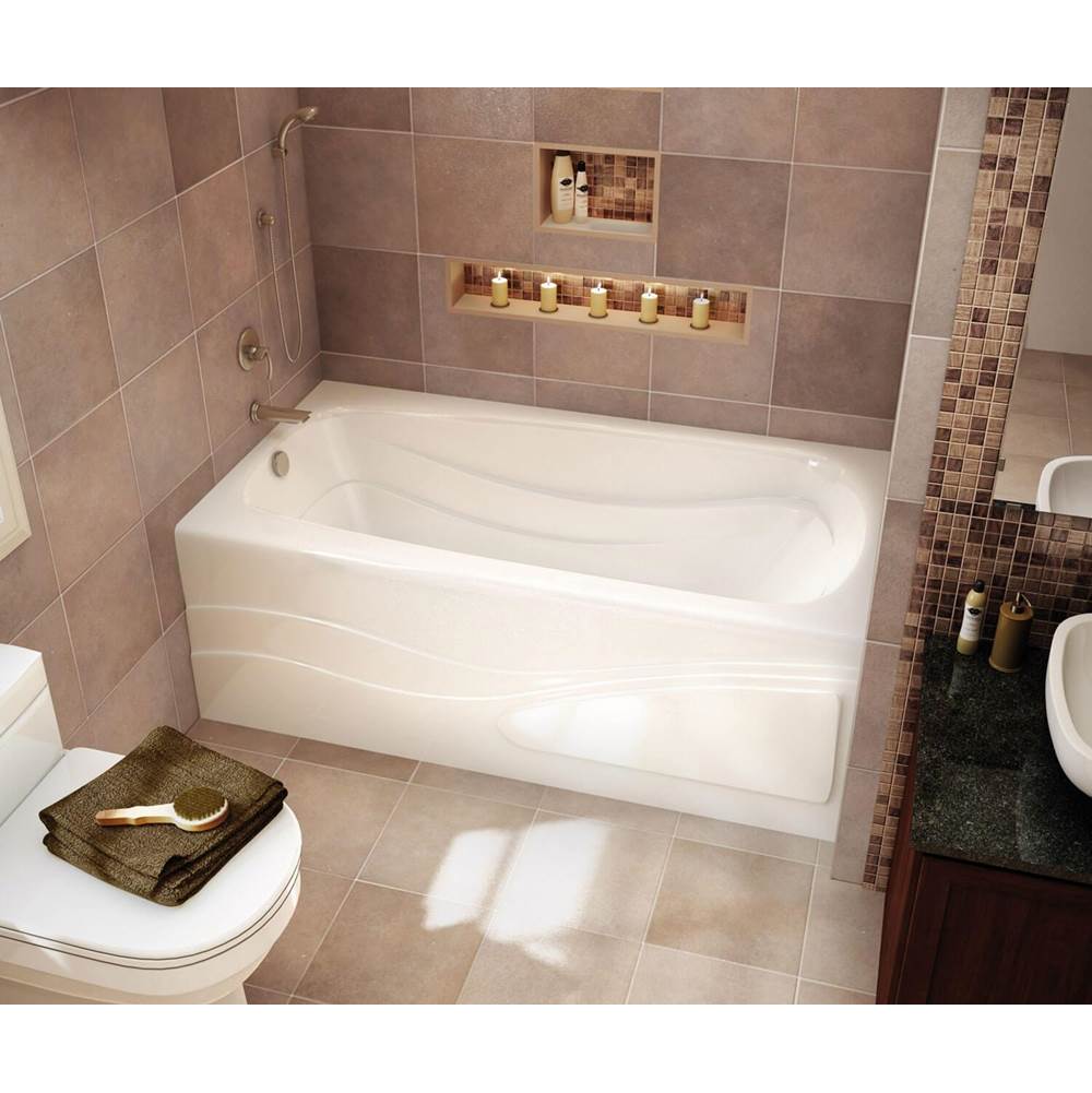 Maax Tenderness 6036 Acrylic Alcove Left-Hand Drain Whirlpool Bathtub in White