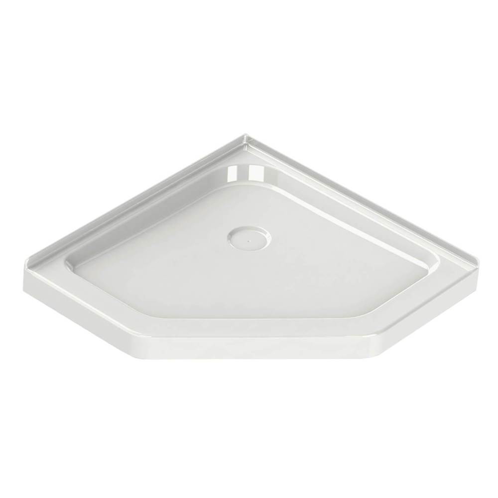 Maax Neo-Angle Base 42 3 in. 42 x 42 Acrylic Corner Left or Right Shower Base with Corner Drain in White