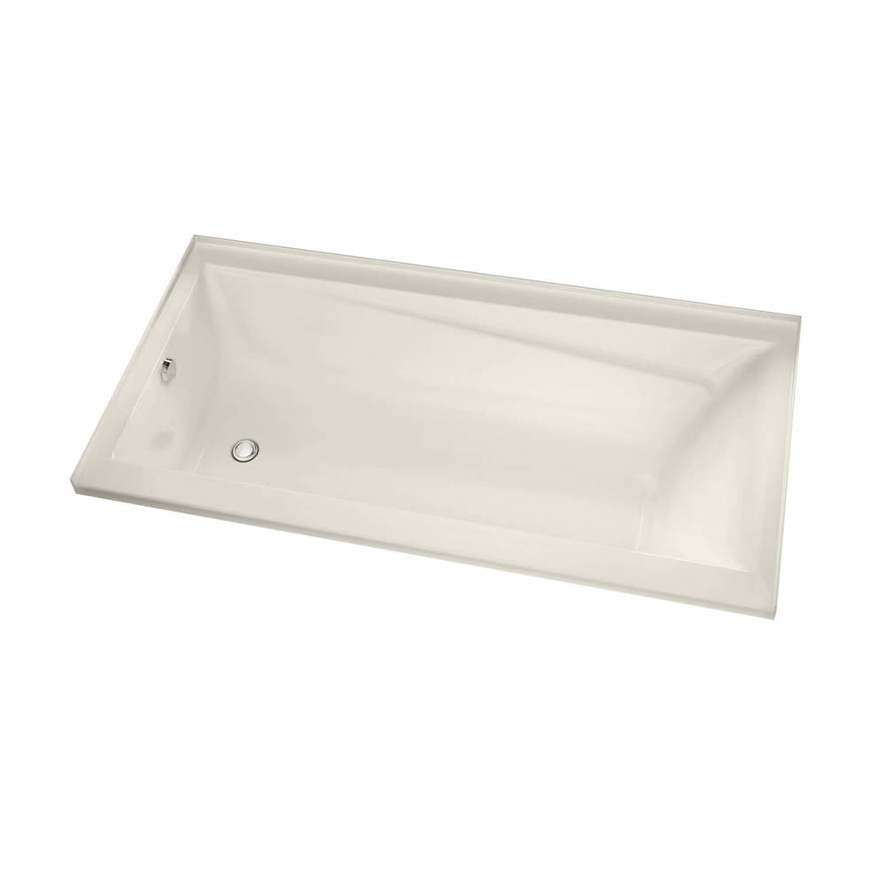 Maax Exhibit 6632 IF Acrylic Alcove Right-Hand Drain Whirlpool Bathtub in Biscuit