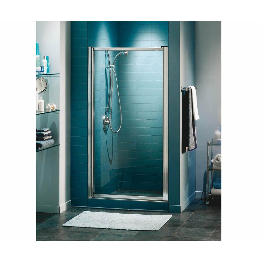 Maax Pivolok 21-22 3/4 x 64 1/2 in. Pivot Shower Door for Alcove Installation with Clear glass in Chrome