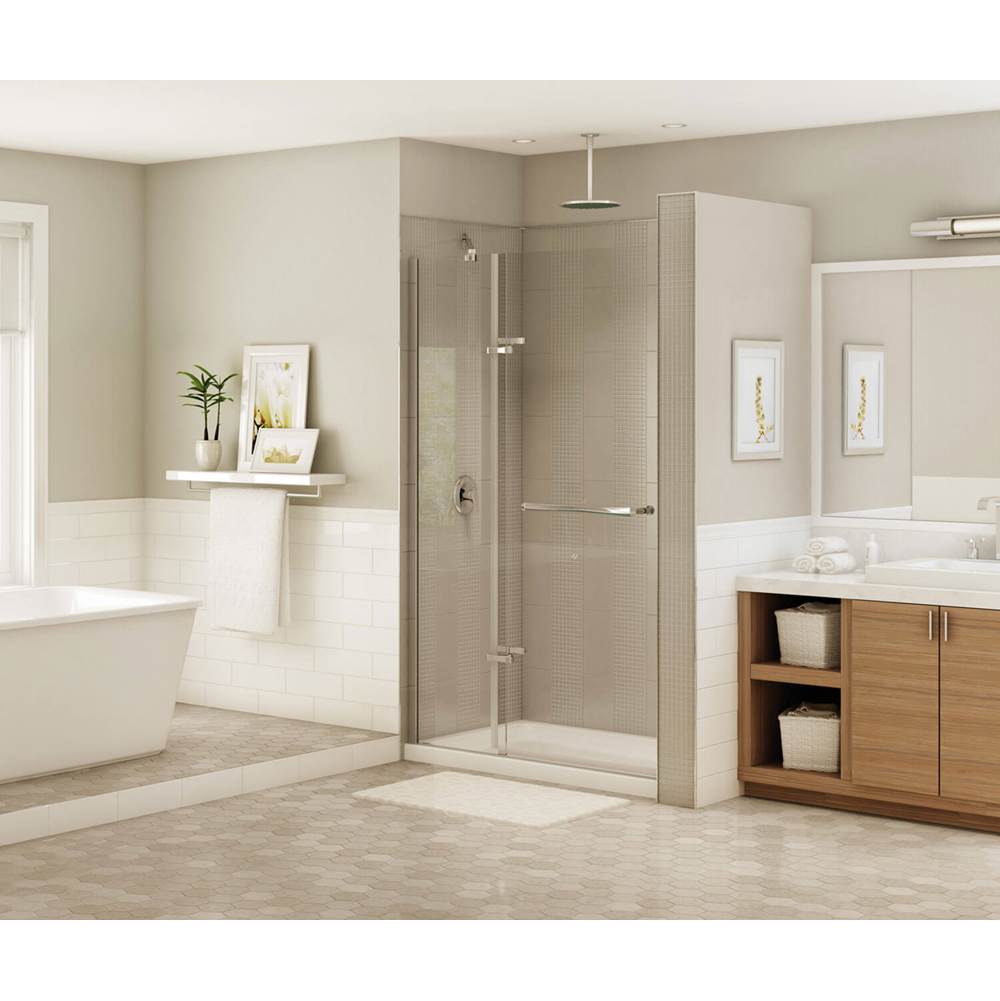 Maax Reveal 71 51 1/2-54 1/2 x 71 1/2 in. 8mm Pivot Shower Door for Alcove Installation with Clear glass in Chrome