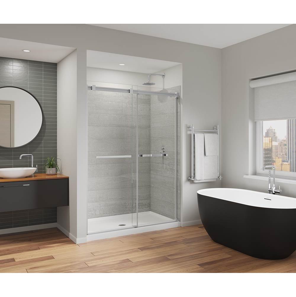 Maax Duel Alto 56-59 X 78 in. 8mm Bypass Shower Door for Alcove Installation with GlassShield® glass in Chrome