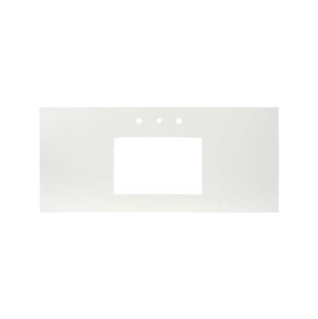 Native Trails 48'' Native Stone Vanity Top in Pearl- Rectangle with 8'' Widespread Cutout