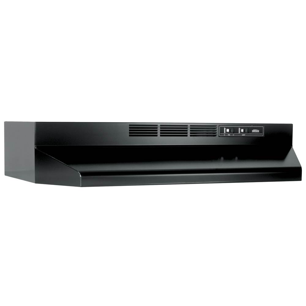 Broan Nutone 30-Inch Ductless Under-Cabinet Range Hood w/ Easy Install System, Black