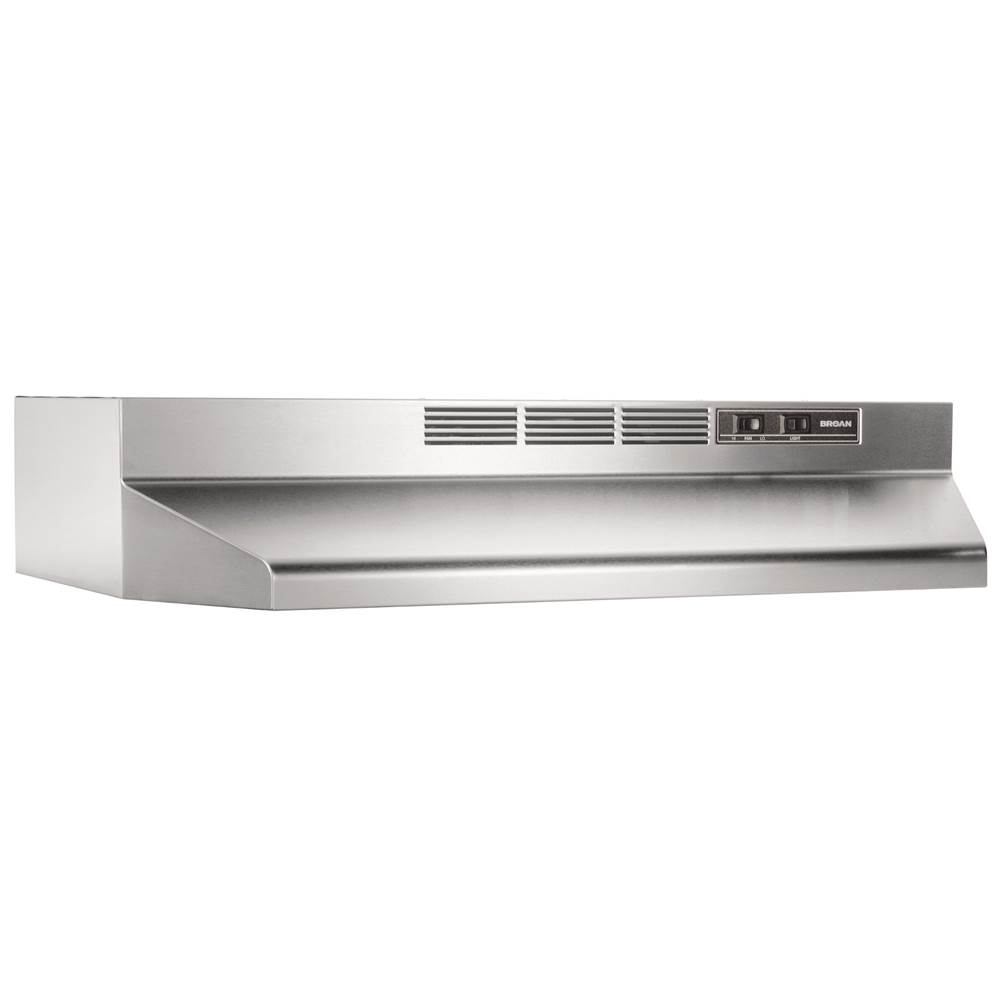 Broan Nutone 30-Inch Ductless Under-Cabinet Range Hood with Charcoal Filter, Stainless Steel