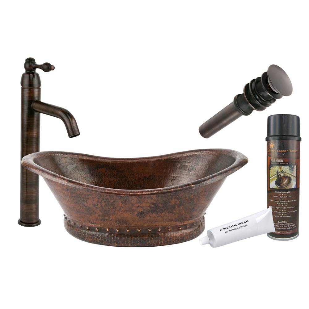 Premier Copper Products - Bathroom Sink and Faucet Combos