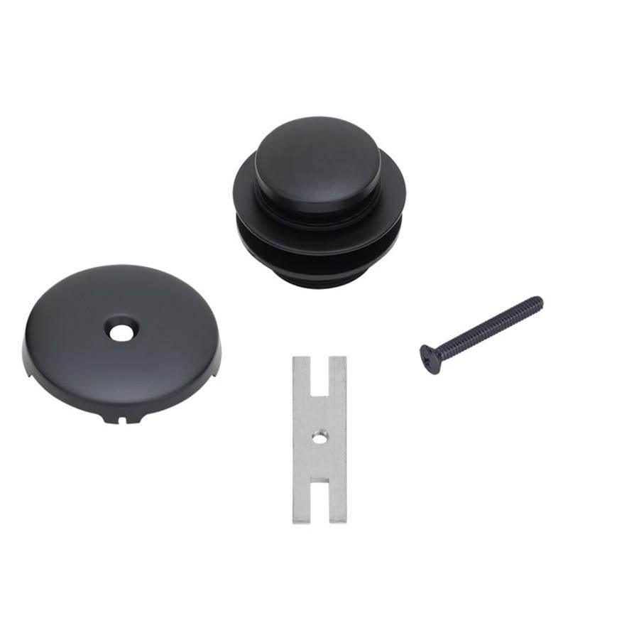 Premier Copper Products Tub Drain Trim and SingleinHole Overflow Cover for Bathtubs in Matte Black