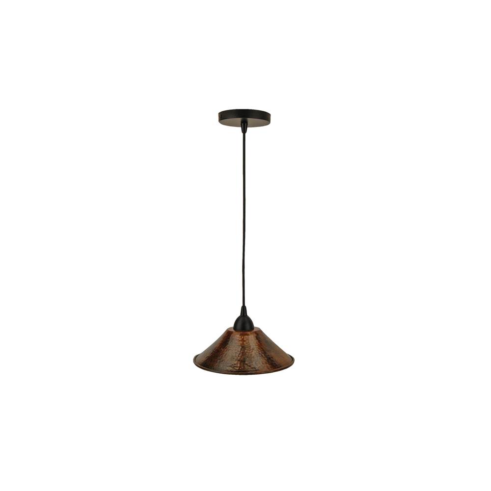 Premier Copper Products Hand Hammered Copper 9'' Cone Pendant Light