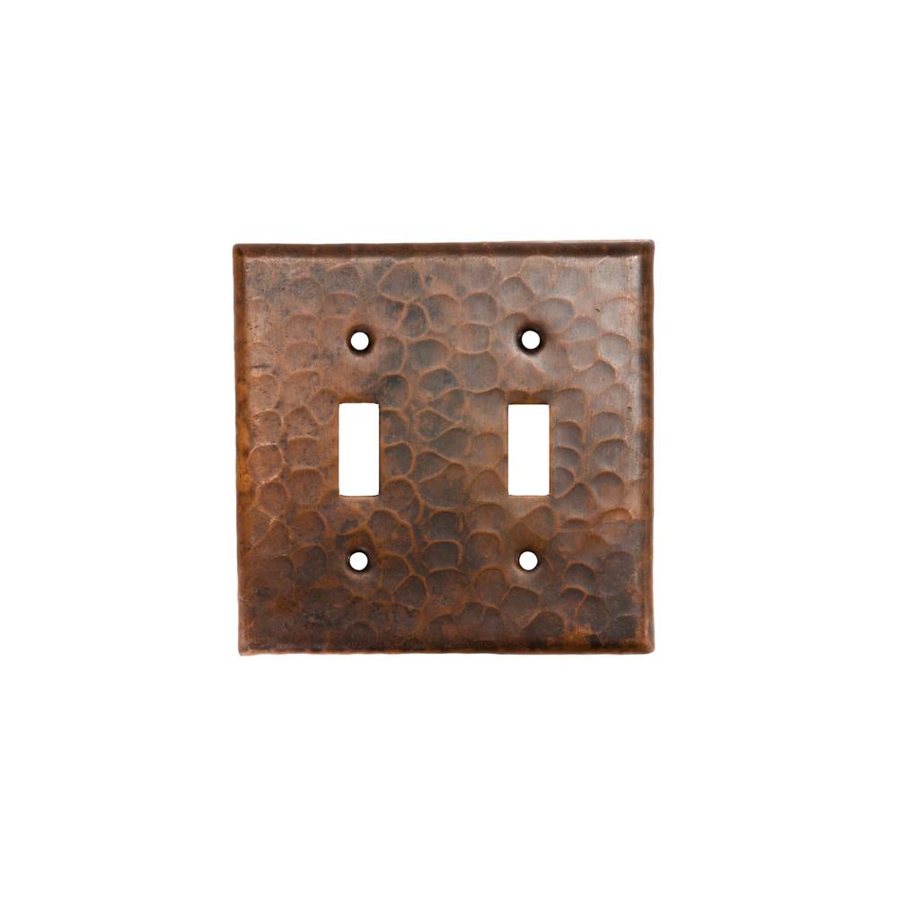 Premier Copper Products Copper Switchplate Double Toggle Switch Cover - Quantity 2