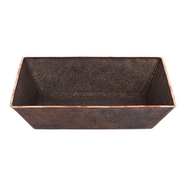 Premier Copper Products 15'' Rectangle Vessel Terra Firma Copper Sink