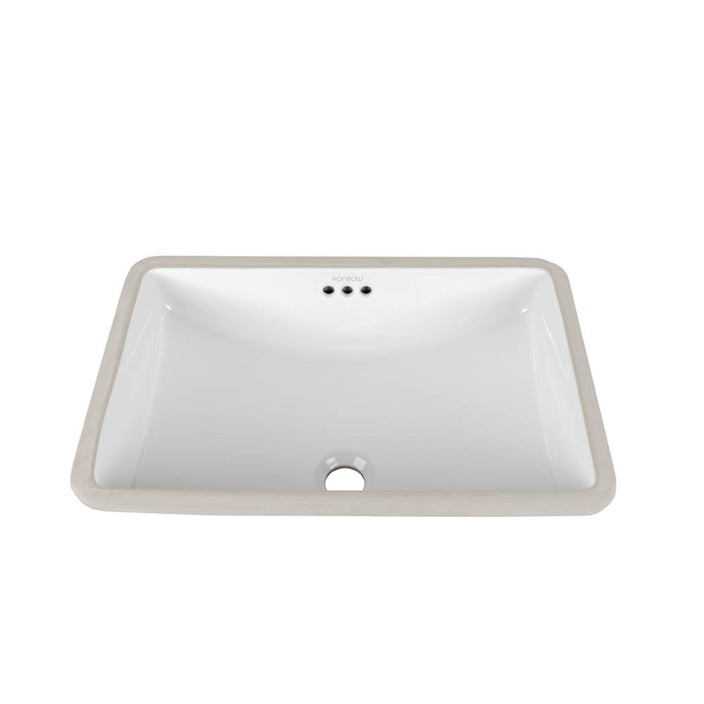 Ronbow 20'' Restyle Rectangular Ceramic Undermount Bathroom Sink in White