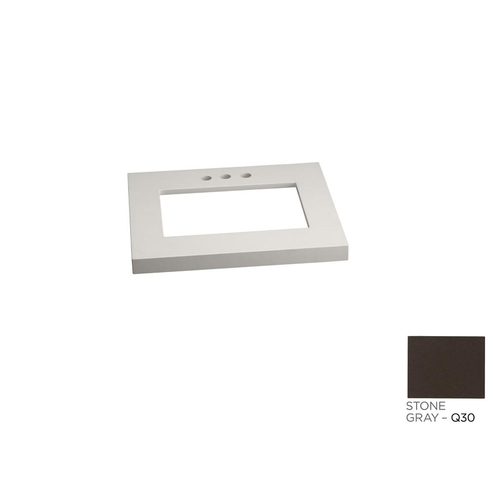 Ronbow 25'' x 22'' TechStone™  WideAppeal™Vanity Top in Stone Gray - 2'' Thick