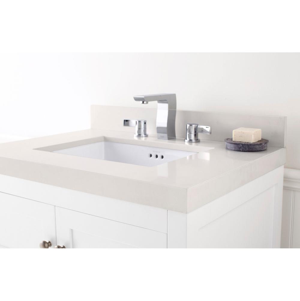 Ronbow 31'' x 22'' TechStone™  WideAppeal™Vanity Top in Solid White - 2'' Thick