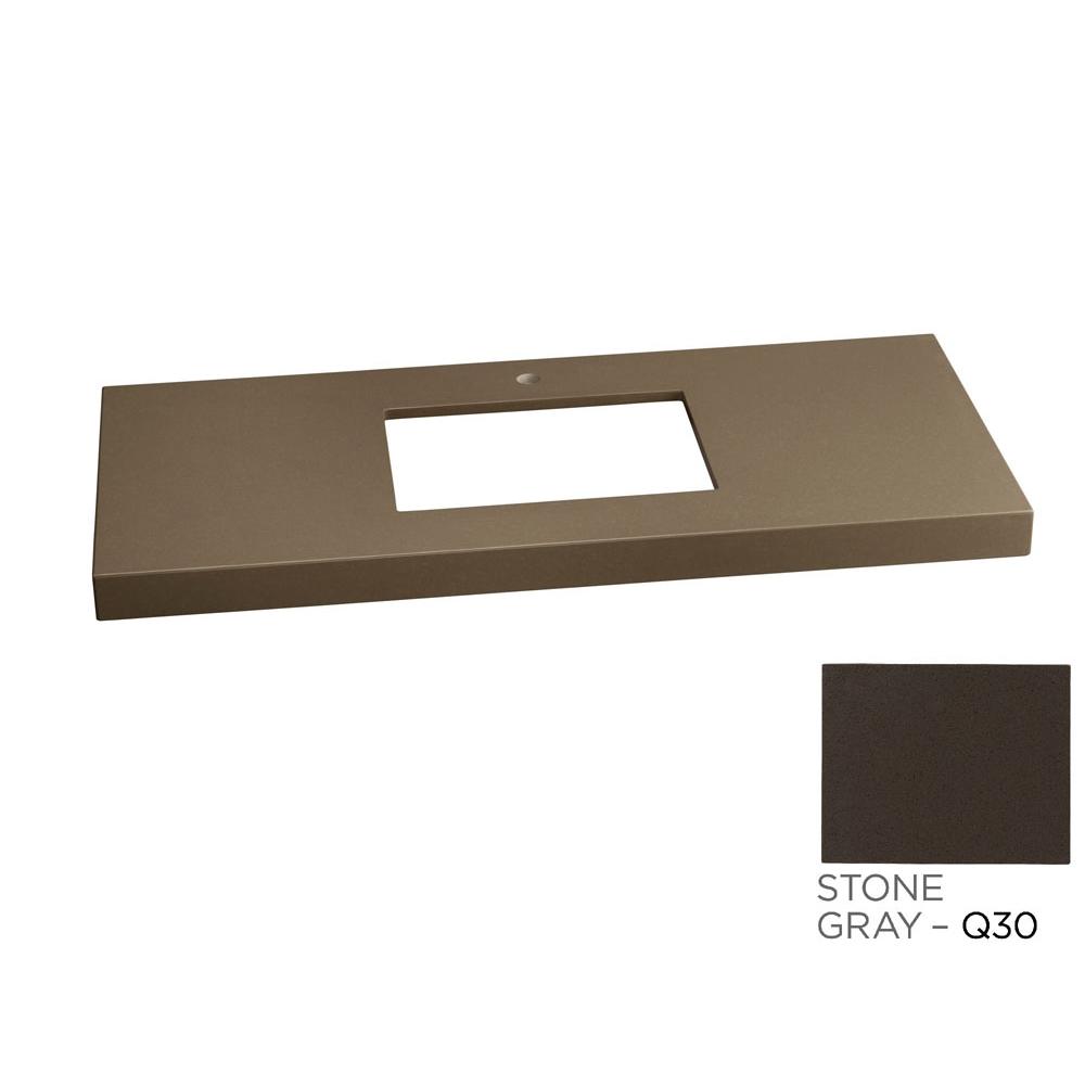 Ronbow 49'' x 22'' TechStone™  WideAppeal™Vanity Top in Stone Gray - 2 3/4'' Thick