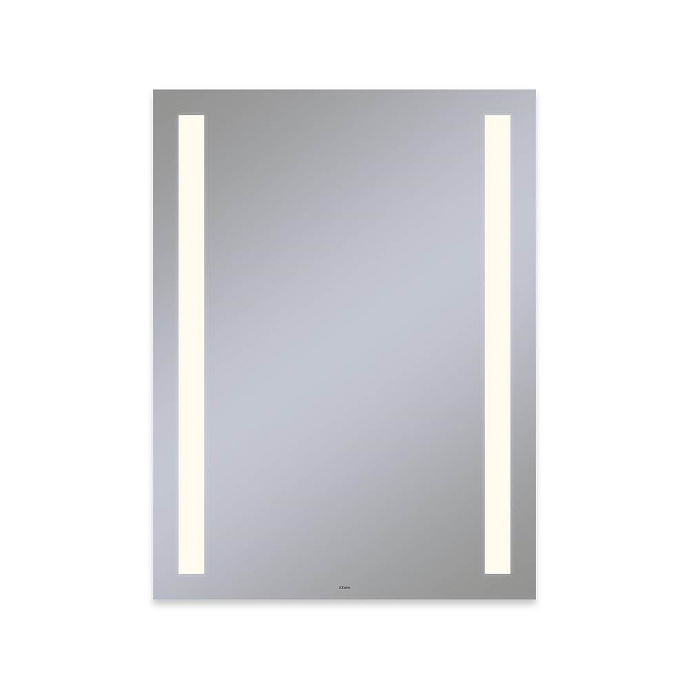 Robern Vitality Lighted Mirror, 30'' x 40'' x 1-3/4'', Rectangle, Column Light Pattern, 2700K Temperature (Warm Light), Dimmable, Defogger