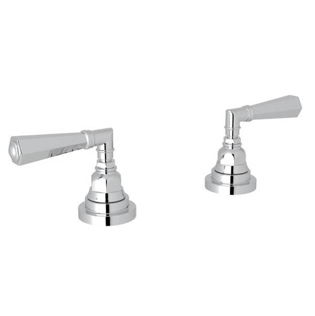 Rohl Rohl San Giovanni Bath Pair Of 1/2'' Hot And Cold Sidevalves Only In Polished Chrome With Metal Lever Handles