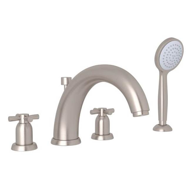 Rohl Holborn™ 4-Hole Deck Mount Tub Filler With U-Spout