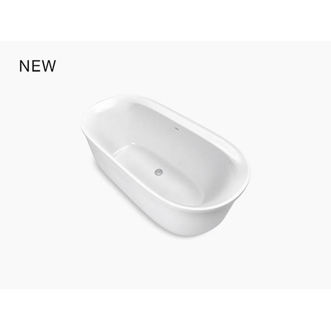 Sterling Plumbing Spectacle™ 65-3/4'' x 34'' oval freestanding bath with overflow and drain