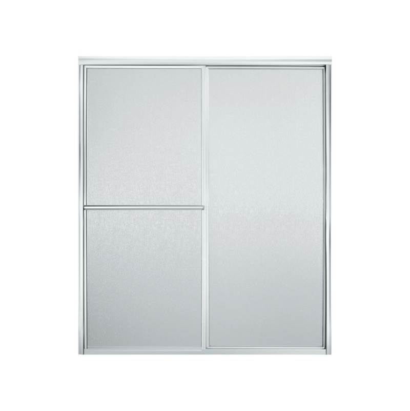 Sterling Plumbing Deluxe Framed sliding shower door, 70'' H x 54-3/8 - 59-3/8'' W, with 1/8'' thick Rain glass