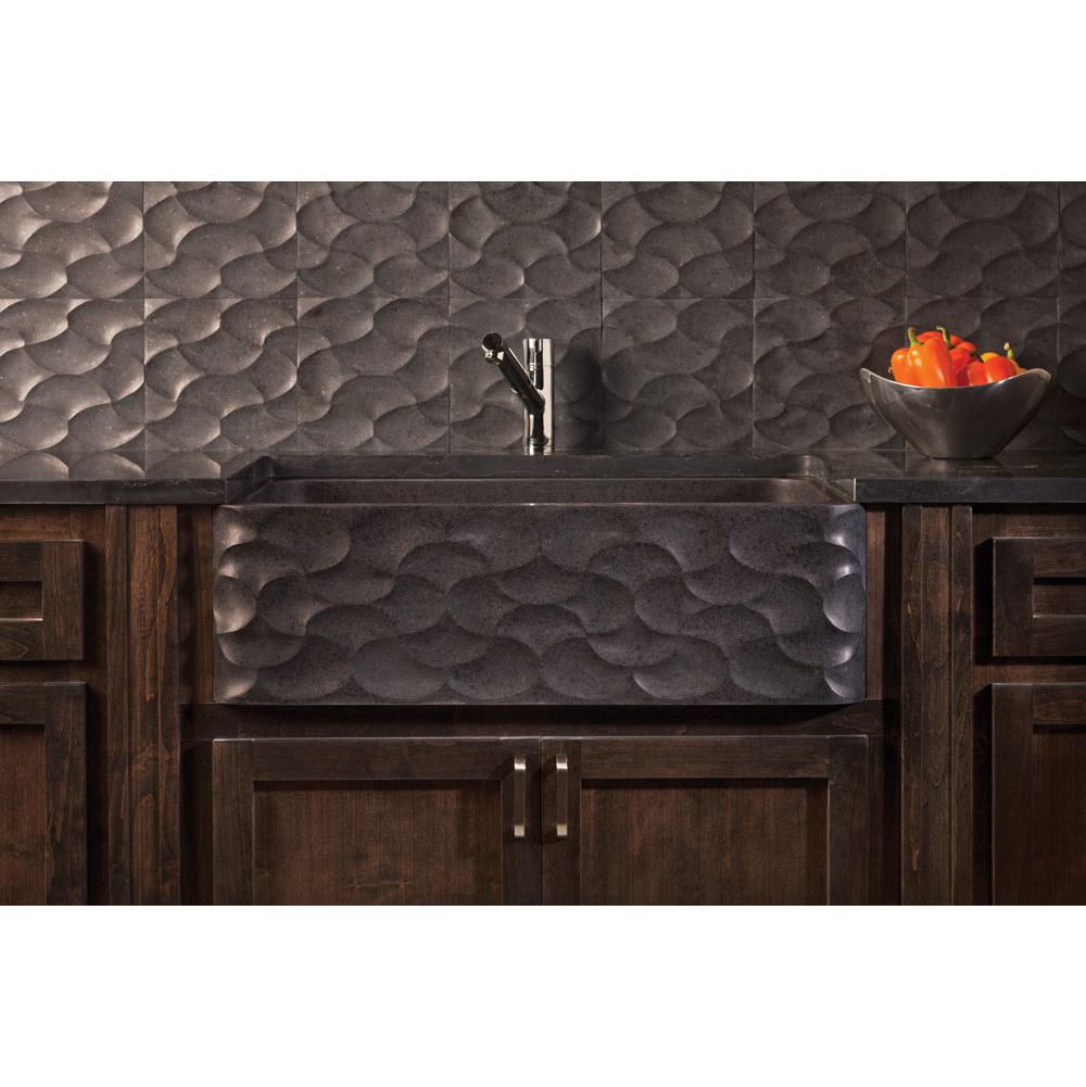 Stone Forest Wave Front Farmhouse Sink