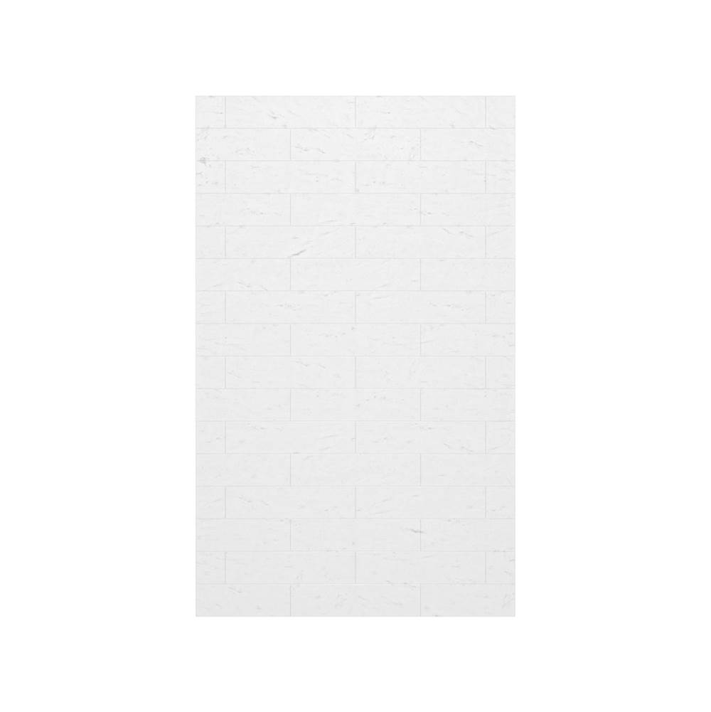 Swan MSMK-8432-1 32 x 84 Swanstone® Modern Subway Tile Glue up Bathtub and Shower Single Wall Panel in Carrara