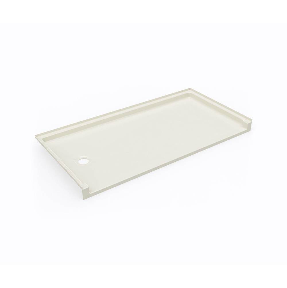 Swan SBF-3060LM/RM 30 x 60 Swanstone® Alcove Shower Pan with Left Hand Drain in Bone