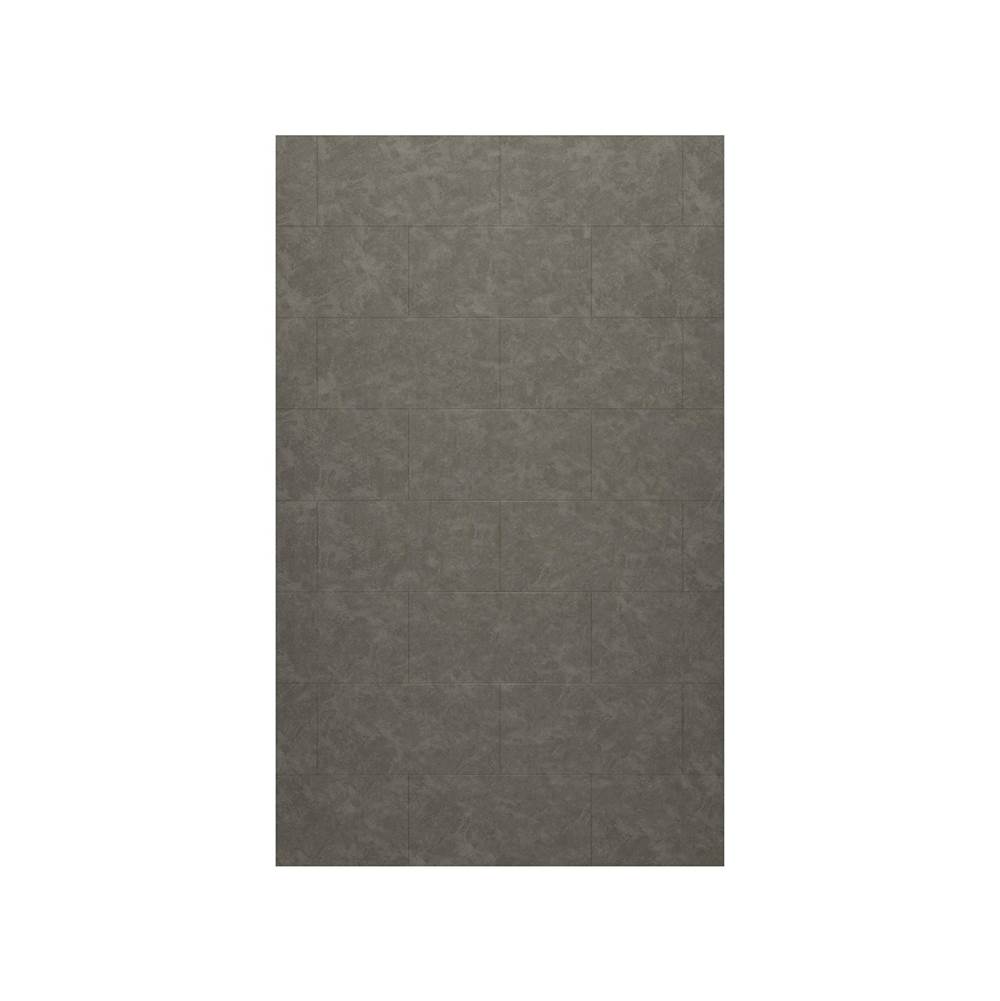 Swan TSMK-8434-1 34 x 84 Swanstone® Traditional Subway Tile Glue up Bathtub and Shower Single Wall Panel in Charcoal Gray