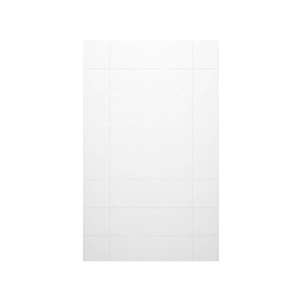 Swan SSSQ-3696-1 36 x 96 Swanstone Square Tile Glue up Bath Single Wall Panel in Tahiti White