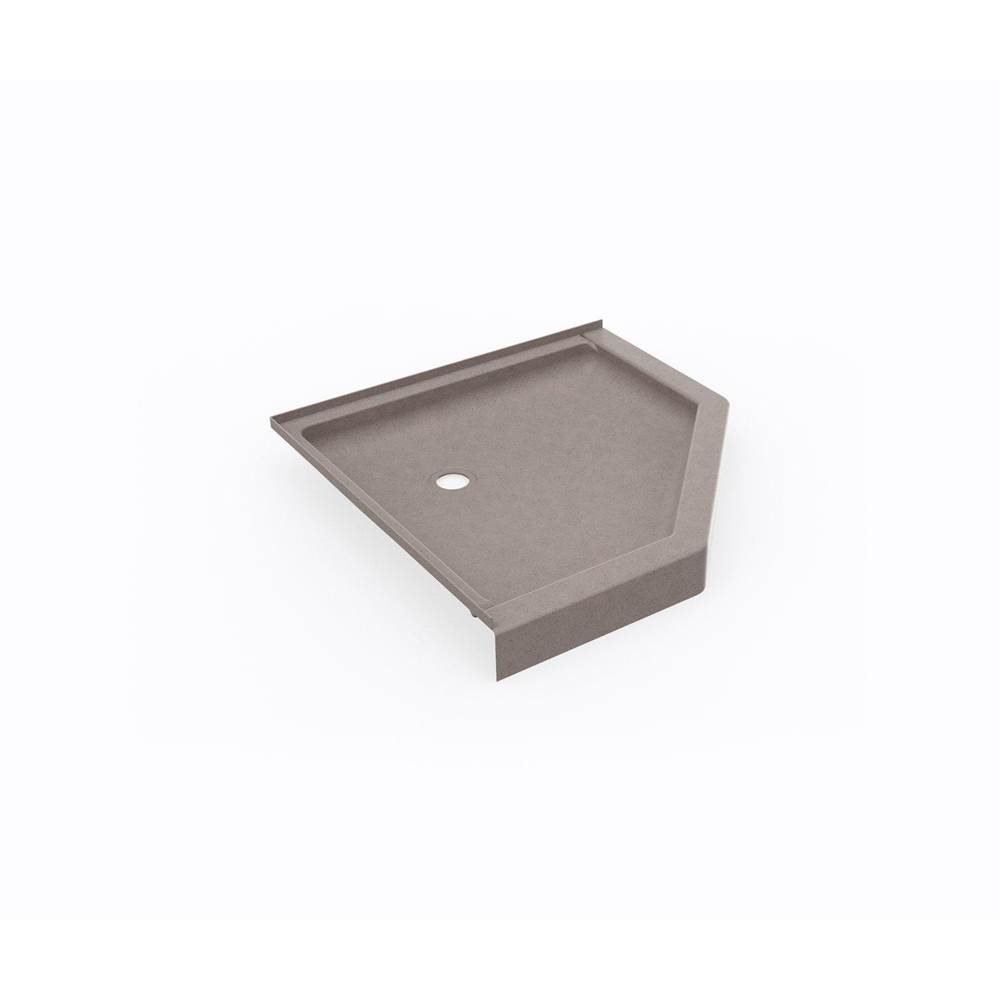 Swan SS-38NEO 38 x 38 Swanstone® Corner Shower Pan with Center Drain in Clay