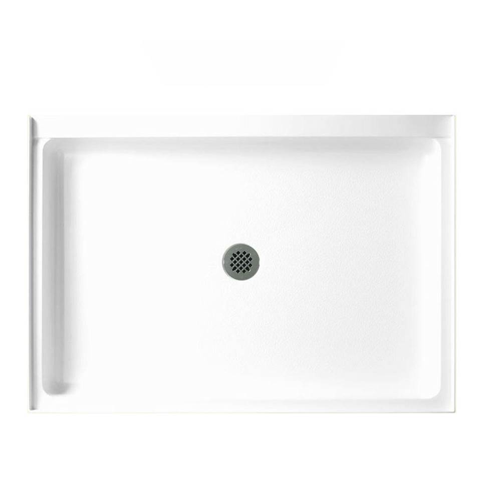 Swan SS-3442 34 x 42 Swanstone Alcove Shower Pan with Center Drain in Bisque