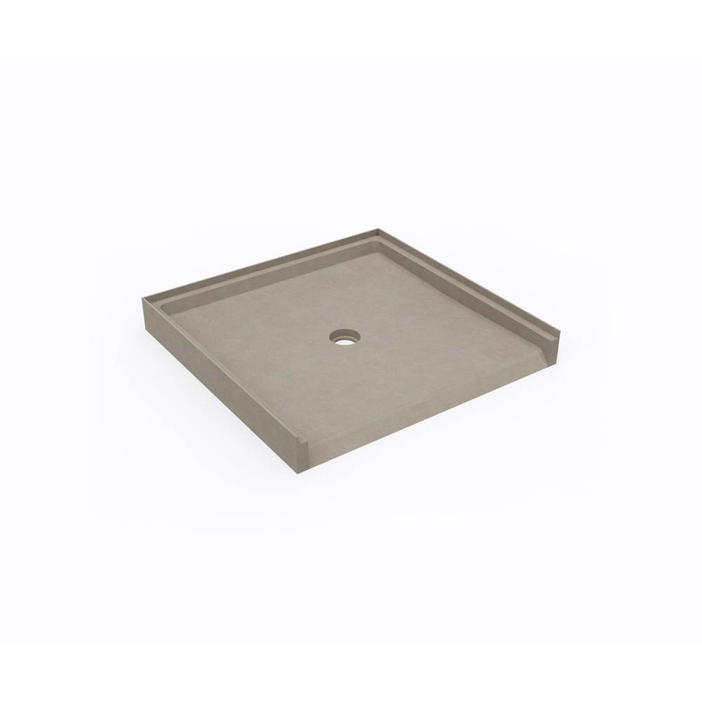 Swan STS-3738 37 x 38 Swanstone® Alcove Shower Pan with Center Drain Limestone