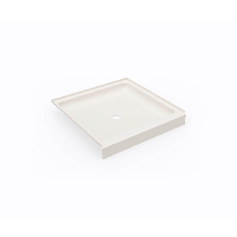Swan SS-3636 36 x 36 Swanstone® Alcove Shower Pan with Center Drain in Bisque