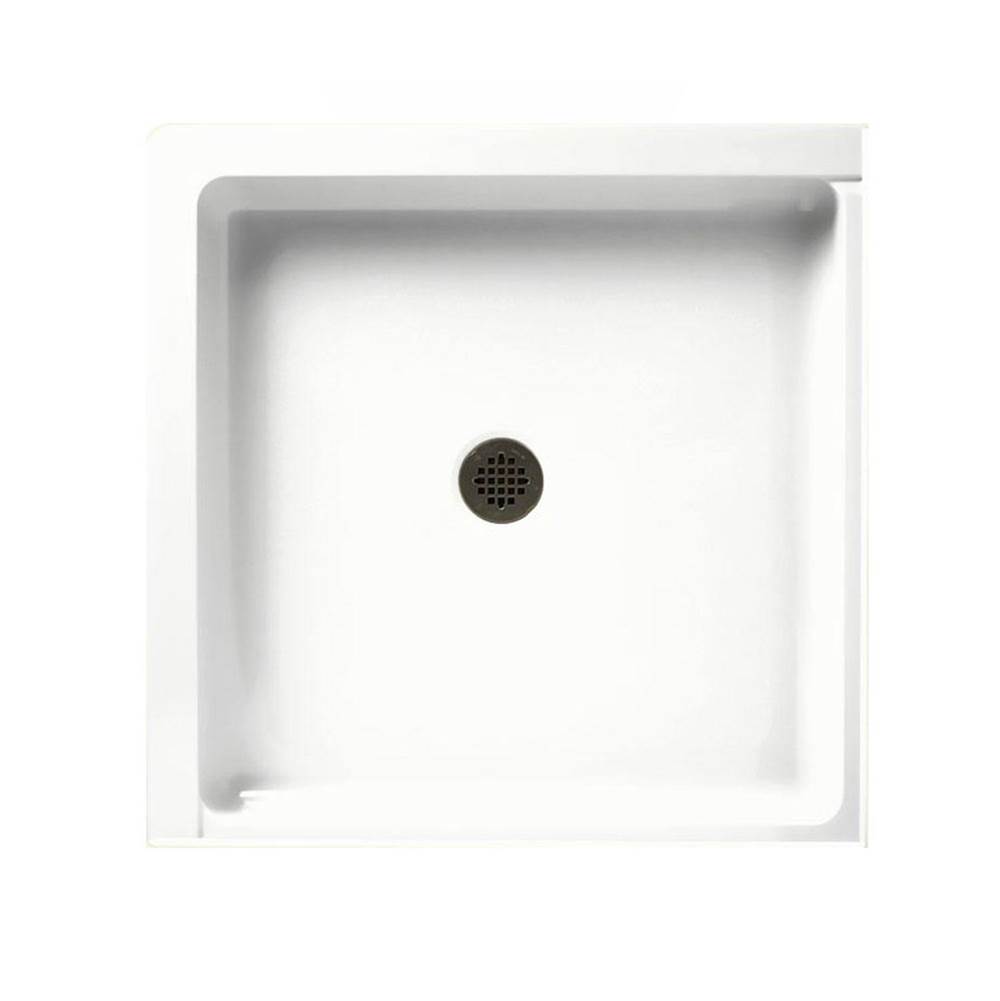 Swan SS-36DTF 36 x 36 Swanstone Corner Shower Pan with Center Drain Ash Gray