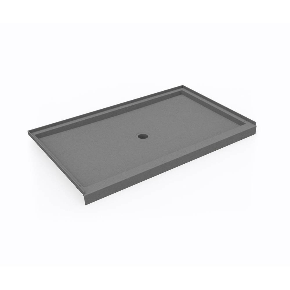 Swan SS-3660 36 x 60 Swanstone® Alcove Shower Pan with Center Drain Ash Gray