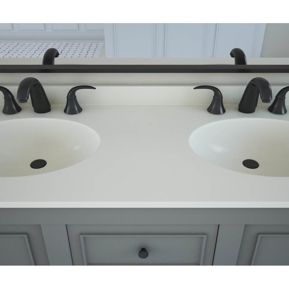 Swan CH2B2261 Chesapeake 22 x 61 Double Bowl Vanity Top in Bisque