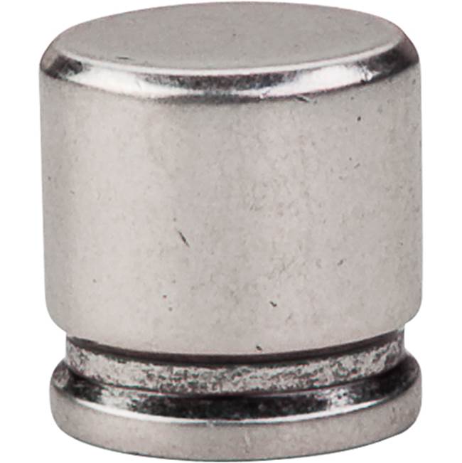 Top Knobs Oval Knob 1 1/8 Inch Pewter Antique