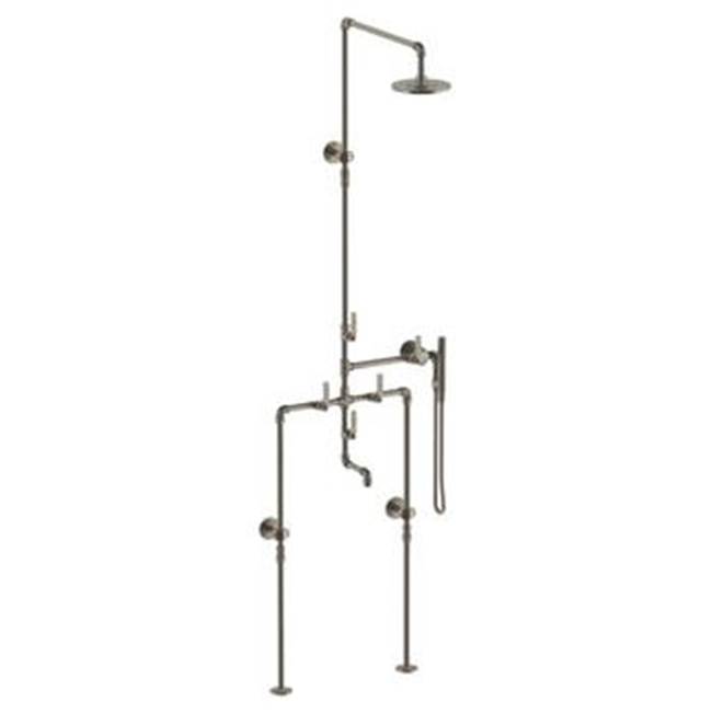 Watermark Floor Mounted Exposed Tub/Shower with Hand Shower Set