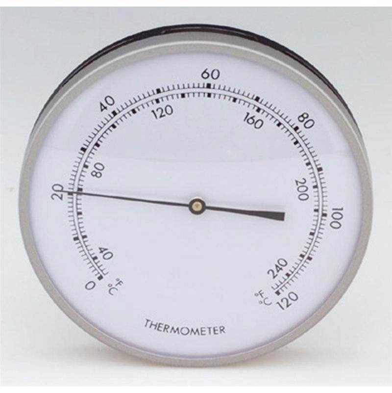 Amerec Sauna And Steam Thermometer: Round 4'' Chrome