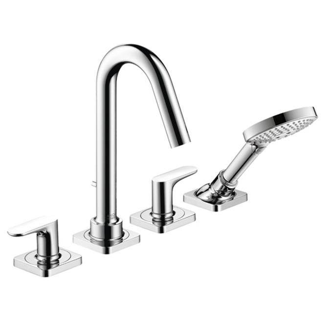 Axor Citterio M 4-Hole Roman Tub Set Trim with 1.75 GPM Handshower in Chrome
