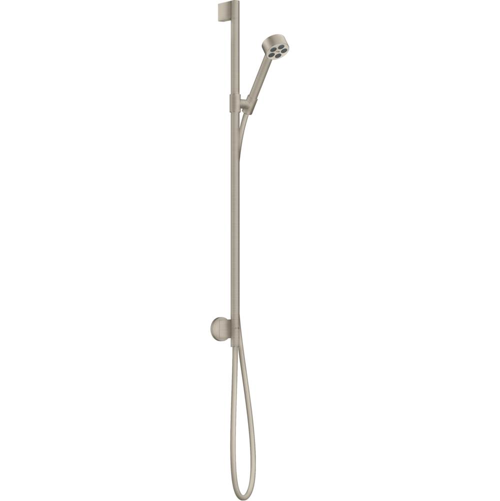 Axor ONE Wallbar Set 75 1-Jet with Wall Outlet, 1.75 GPM in Brushed Nickel