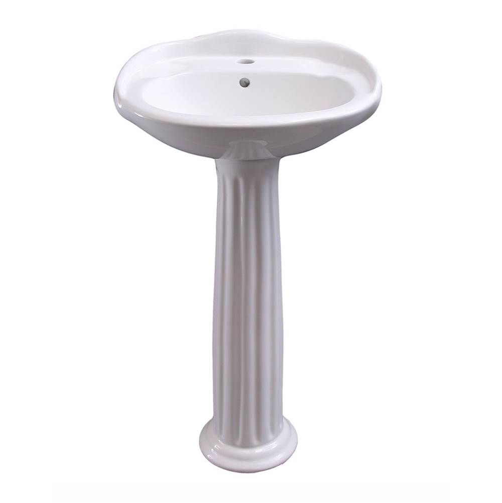 Barclay Arianne 19'' Basin Only with1-Faucet Hole,W/ Overflow,WH