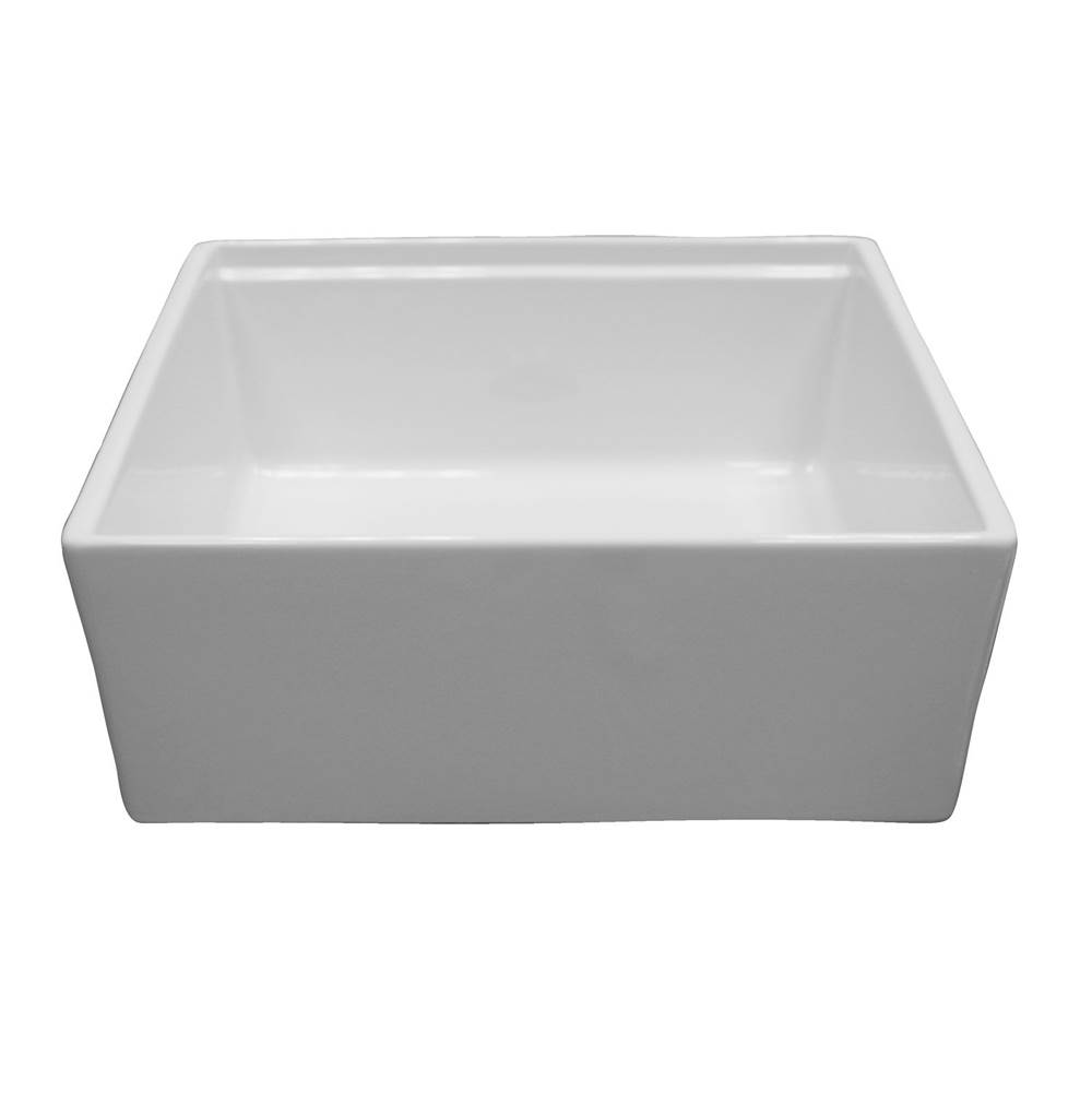 Barclay Crofton 24''  Single Bowl Sinkw/Ledge,Plain Front,White