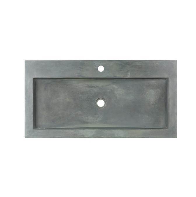 Barclay Gentry Rect Above Counter w/ 1Faucet Hole,Copper Green