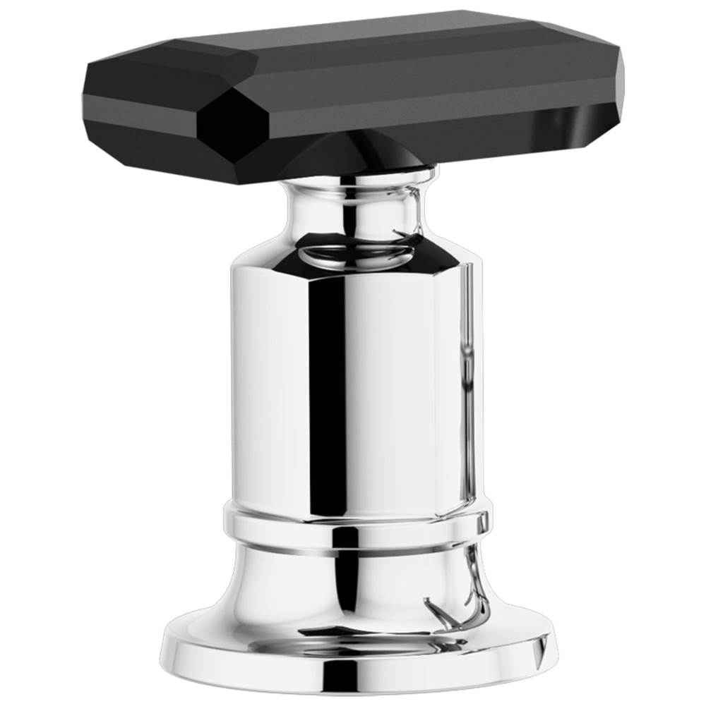 Brizo Invari® Roman Tub Faucet Black Crystal Knob Handle Kit