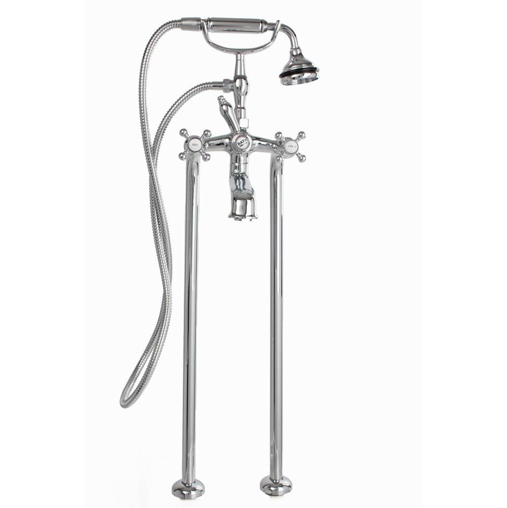 Cheviot Products 5100 SERIES Free-Standing Tub Filler - Lever Handles - Metal Accents
