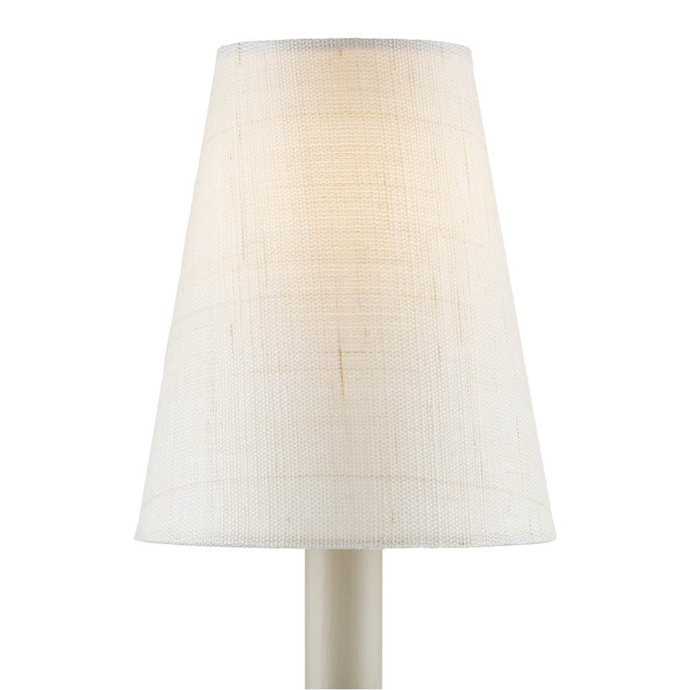 Currey And Company Ivory Fine Grasscloth Tapered Chandelier Shade