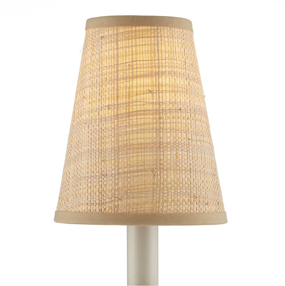 Currey And Company Natural Grasscloth Tapered Chandelier Shade