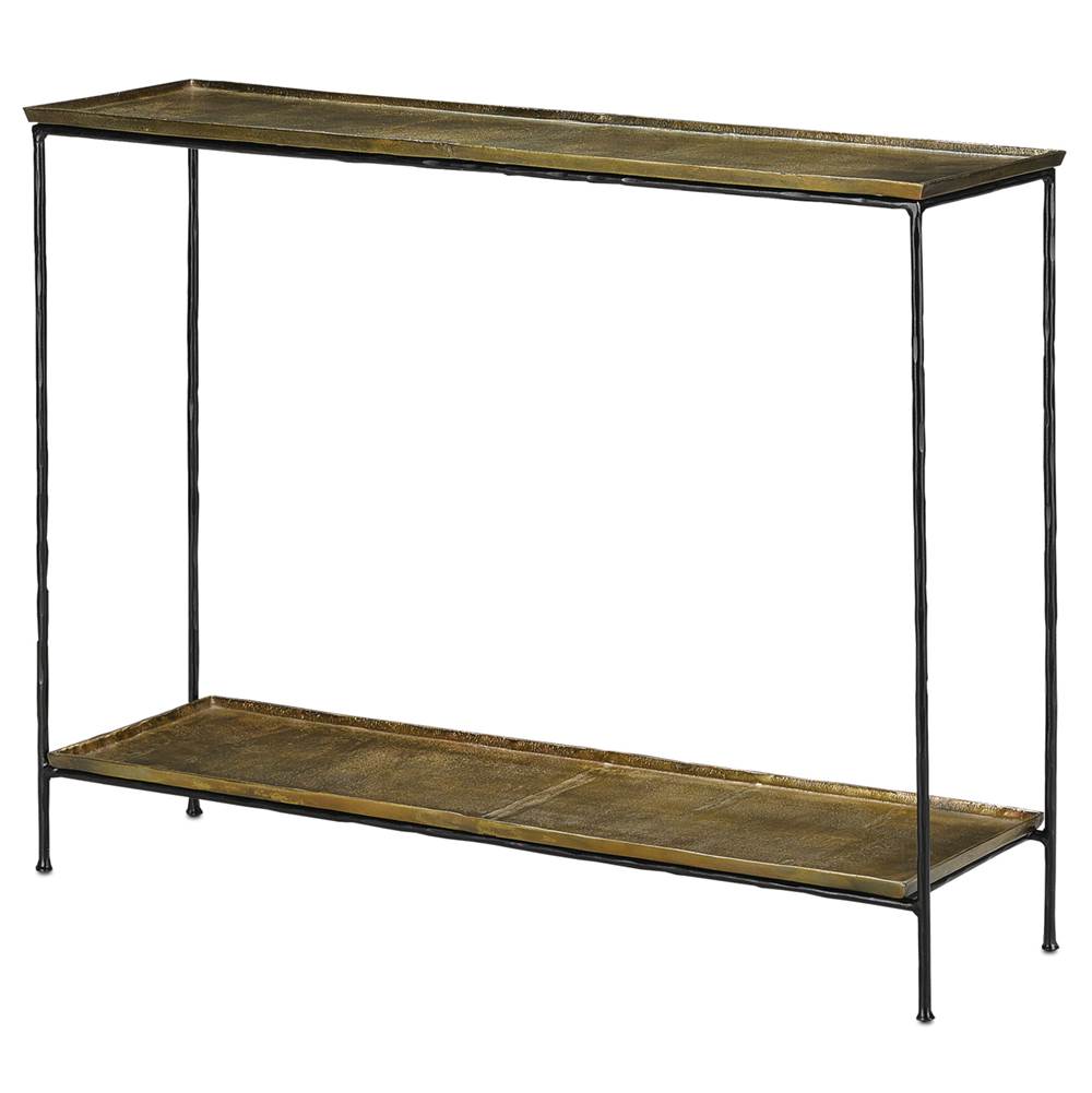Currey And Company Boyles Brass Console Table